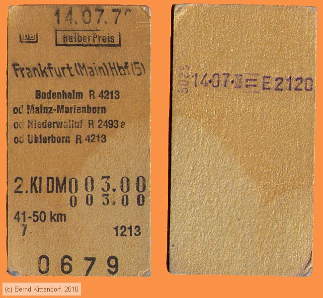 Deutsche Bundesbahn - Fahrkarte
/ Bild: db_fk19790714e.jpg