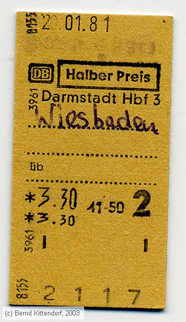 Deutsche Bundesbahn - Fahrkarte
/ Bild: db_fk19810120e.jpg