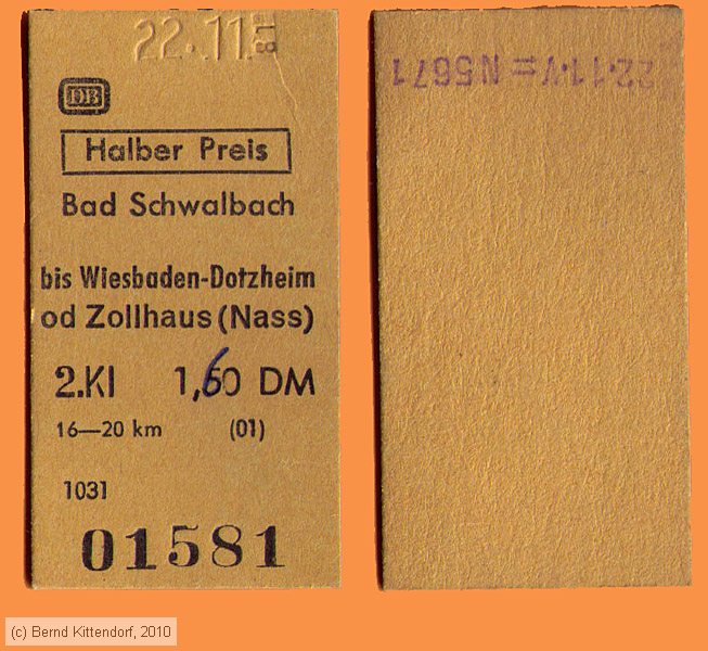 Deutsche Bundesbahn - Fahrkarte
/ Bild: db_fk19811122e.jpg