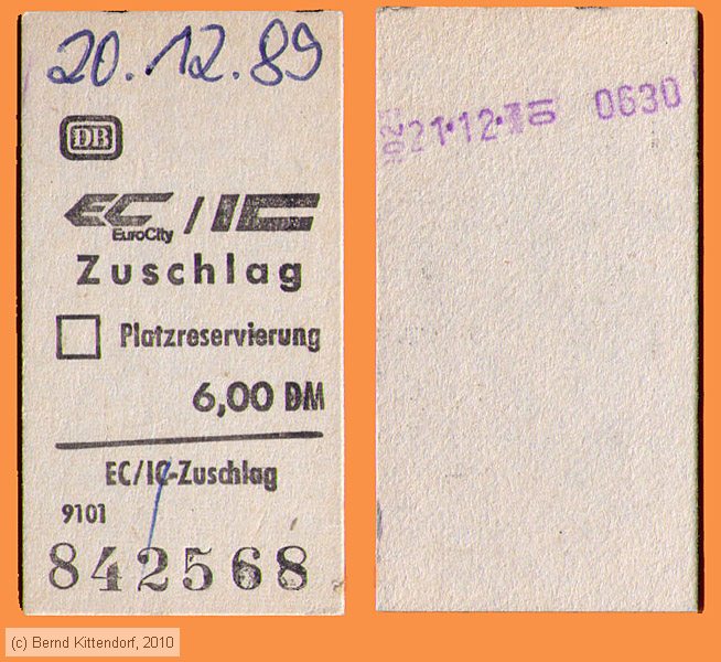 Deutsche Bundesbahn -  EC / IC Zuschlag
/ Bild: db_fk19891220iczu.jpg
