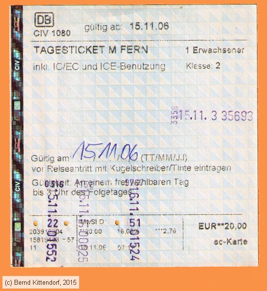 Deutsche Bahn - Fahrkarte
/ Bild: db_fk20061115ttmf.jpg