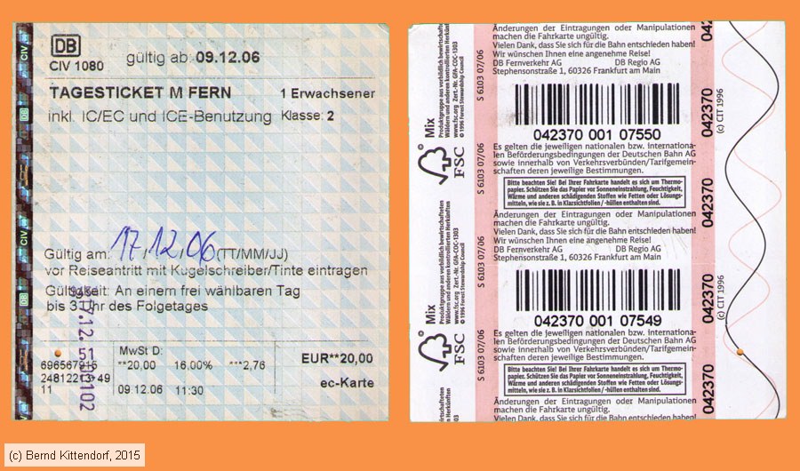 Deutsche Bahn - Fahrkarte
/ Bild: db_fk20061217ttmf.jpg