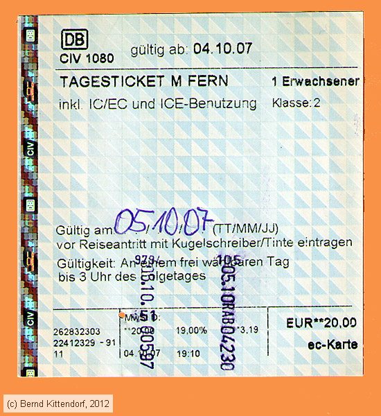 Deutsche Bahn - Fahrkarte
/ Bild: db_fk20071005ttmf5.jpg