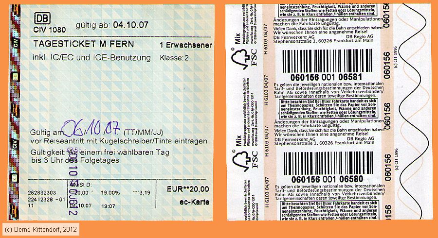 Deutsche Bahn - Fahrkarte
/ Bild: db_fk20071006ttmf6.jpg