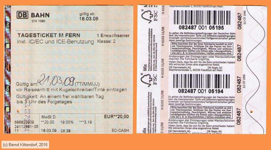 Deutsche Bahn - Fahrkarte
/ Bild: db_fk20090321ttmf.jpg