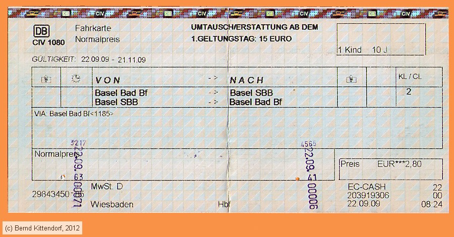 Deutsche Bahn - Fahrkarte
/ Bild: db_fk20090922nrfk.jpg