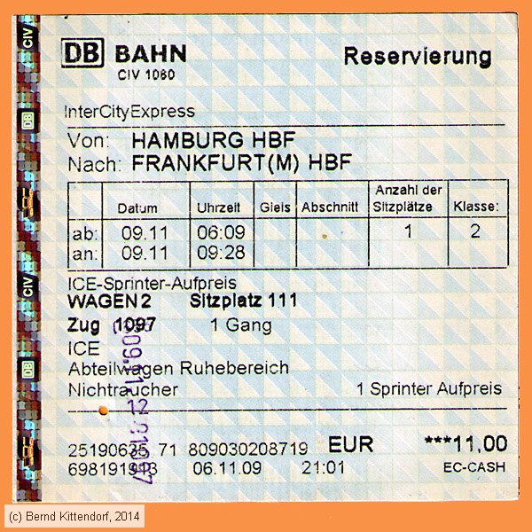 Deutsche Bahn - ICE Sprinter-Aufpreis
/ Bild: db_fk20091106resspr.jpg