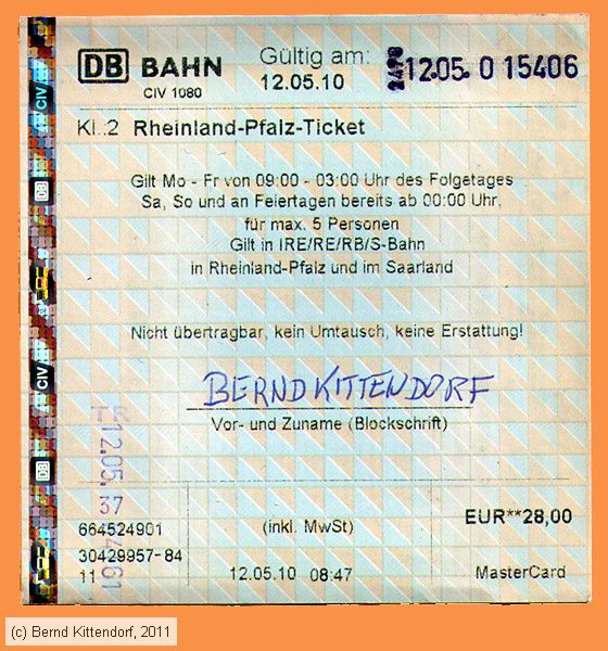 Deutsche Bahn - Fahrkarte
/ Bild: db_fk20100512rp.jpg