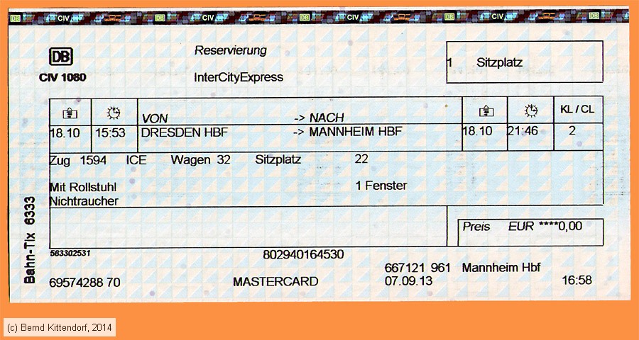 Deutsche Bahn - Reservierung
/ Bild: db_fk20131018resa.jpg Deutsche Bahn - Reservierung
/ Bild: db_fk20131018resa.jpg