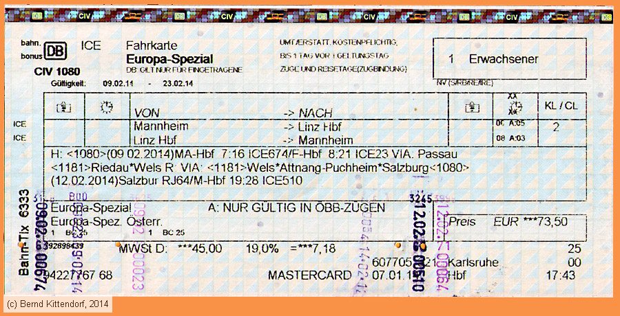 Deutsche Bahn - Fahrkarte Europa-Spezial
/ Bild: db_fk20140209espat.jpg
