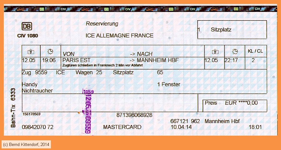 Deutsche Bahn - Reservierung
/ Bild: db_fk20140512resab.jpg