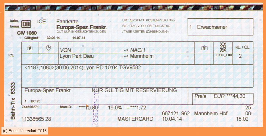 Deutsche Bahn - Fahrkarte Europa-Spezial
/ Bild: db_fk20140630esfr.jpg