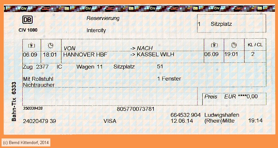 Deutsche Bahn - Reservierung
/ Bild: db_fk20140906resa.jpg Deutsche Bahn - Reservierung
/ Bild: db_fk20140906resa.jpg