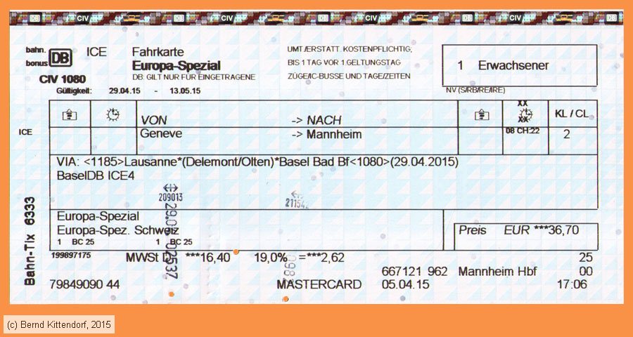 Deutsche Bahn - Fahrkarte Europa-Spezial
/ Bild: db_fk20150429espch.jpg