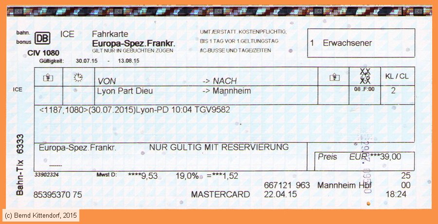 Deutsche Bahn - Fahrkarte Europa-Spezial
/ Bild: db_fk20150730esfr.jpg