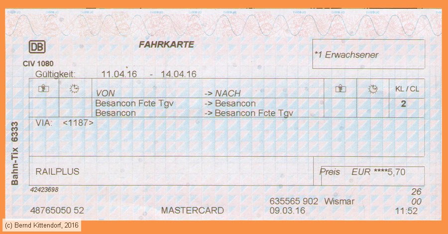 Deutsche Bahn - Fahrkarte
/ Bild: db_fk20160411tvta.jpg