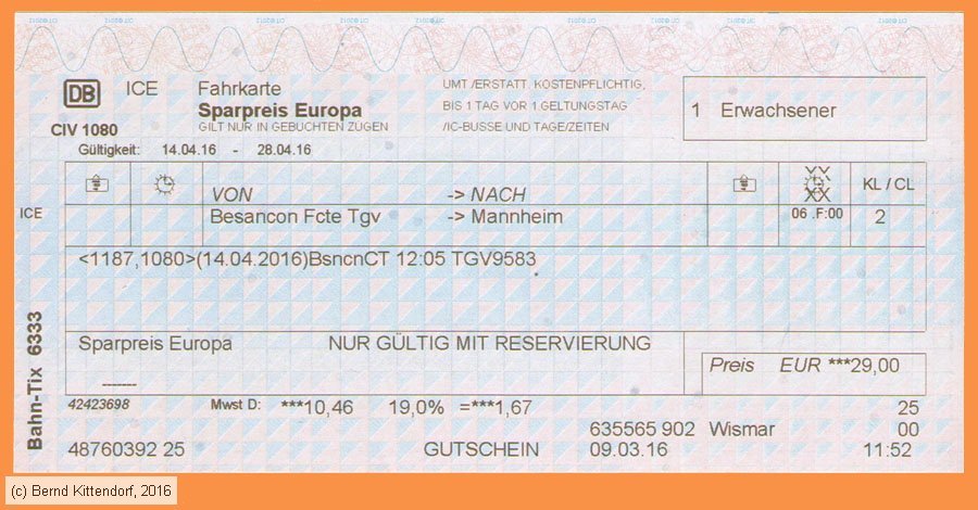 Deutsche Bahn - Fahrkarte Sparpreis Europa
/ Bild: db_fk20160414fka.jpg