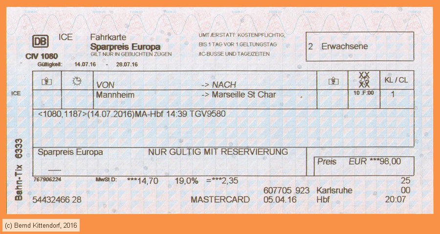 Deutsche Bahn - Fahrkarte Sparpreis Europa
/ Bild: db_fk20160714edesp.jpg