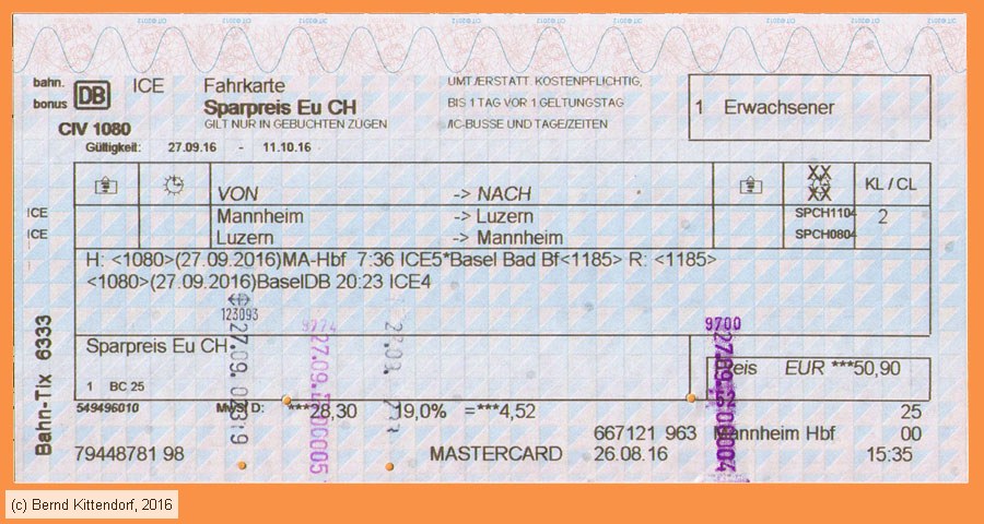 Deutsche Bahn - Fahrkarte Sparpreis Europa
/ Bild: db_fk20160927fka.jpg