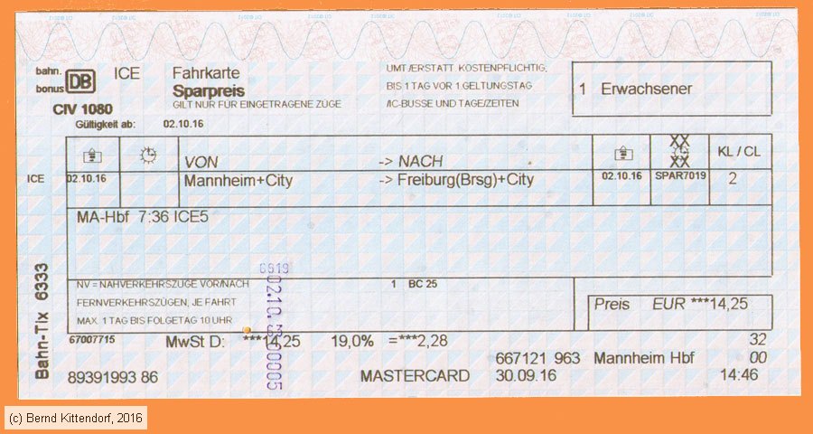 Deutsche Bahn - Fahrkarte Sparpreis
/ Bild: db_fk20161002afk.jpg