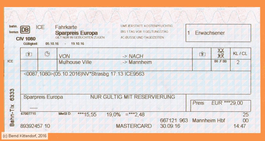 Deutsche Bahn - Fahrkarte Sparpreis Europa
/ Bild: db_fk20161005afk.jpg Deutsche Bahn - Fahrkarte Sparpreis Europa
/ Bild: db_fk20161005afk.jpg