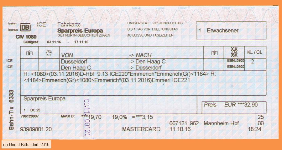 Deutsche Bahn - Fahrkarte Sparpreis Europa
/ Bild: db_fk20161103fka.jpg