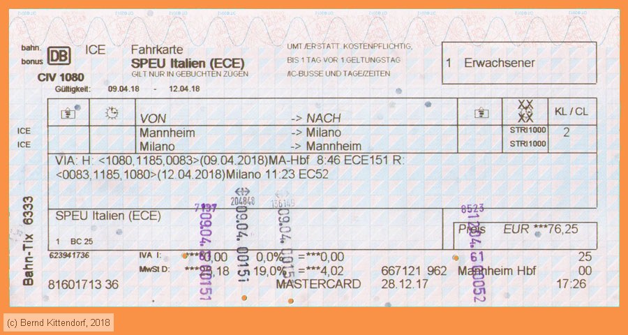 Deutsche Bahn - Fahrkarte SPEU Italien (ECE)
/ Bild: db_fk20180409r1af.jpg