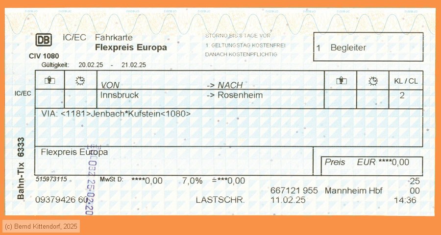 Deutsche Bahn - Fahrkarte Flexpreis Europa
/ Bild: db_fk20250220r2fb.jpg