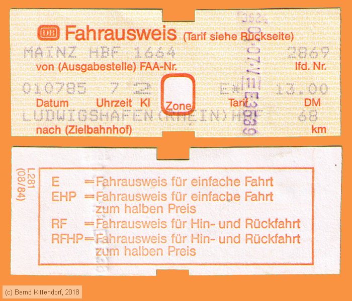Deutsche Bundesbahn - Fahrkarte
/ Bild: db_fk19850701efk.jpg