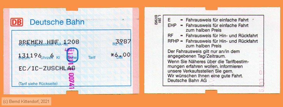 Deutsche Bahn - EC/IC-Zuschlag
/ Bild: db_fk19961113eciczua.jpg