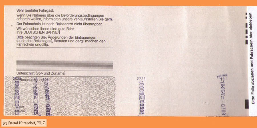 Deutsche Bahn - Fahrkarte
/ Bild: db_fk19940615ssps4.jpg
