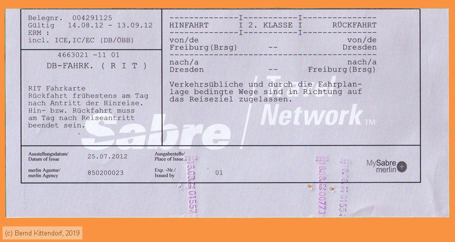 Deutsche Bahn - RIT-Fahrkarte
/ Bild: db_fk20120814rit.jpg