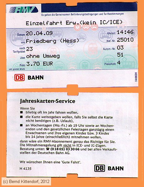 Deutsche Bahn - Fahrkarte
/ Bild: db_fk20090420rmvefk.jpg
