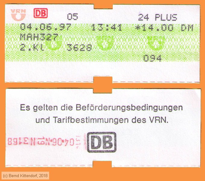 Deutsche Bahn - Fahrkarte
/ Bild: db_fk19970604t24p.jpg