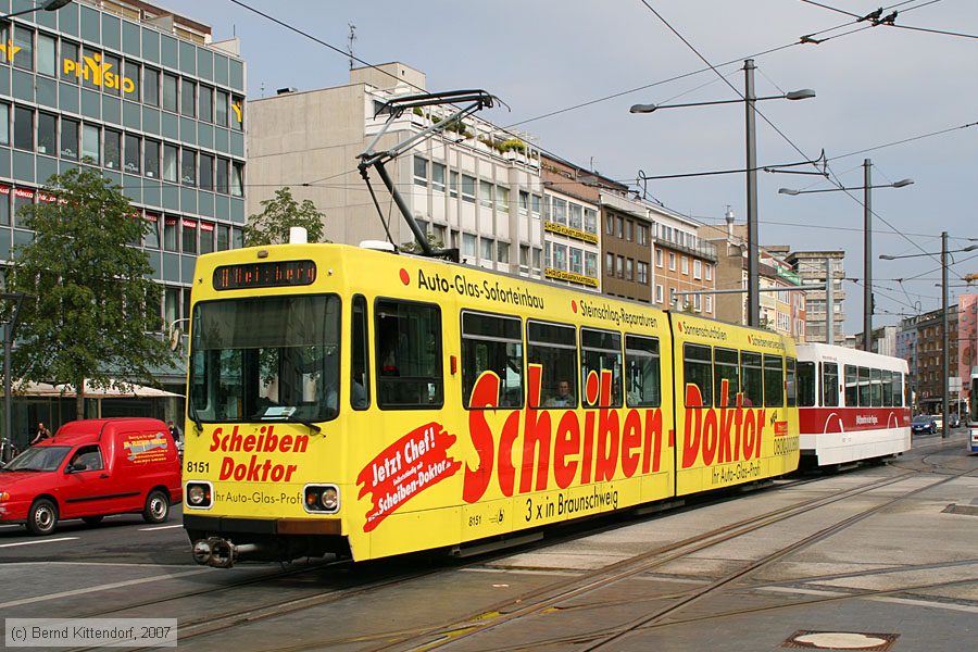 Braunschweig - Straßenbahn - 8151
/ Bild: braunschweig8151_bk0708240044.jpg Braunschweig - Straßenbahn - 8151
/ Bild: braunschweig8151_bk0708240044.jpg