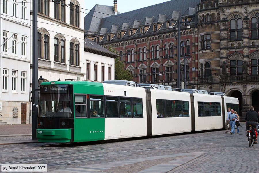 Bremen - Straßenbahn - 3004
/ Bild: bremen3004_bk0708250121.jpg Bremen - Straßenbahn - 3004
/ Bild: bremen3004_bk0708250121.jpg