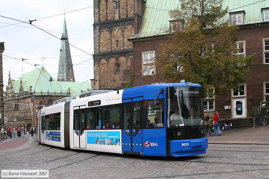 Bremen - Straßenbahn - 3015
/ Bild: bremen3015_bk0708250135.jpg Bremen - Straßenbahn - 3015
/ Bild: bremen3015_bk0708250135.jpg