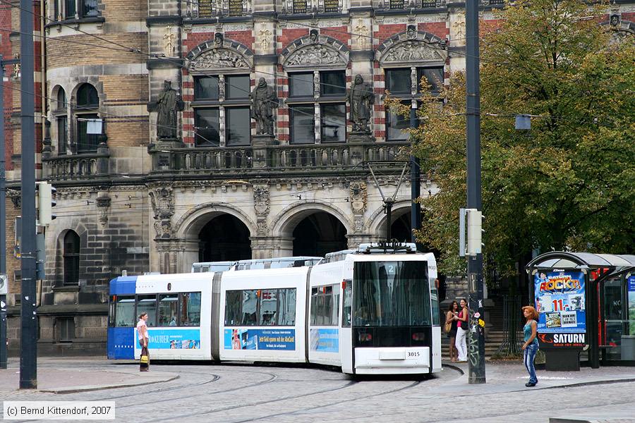Bremen - Straßenbahn - 3015
/ Bild: bremen3015_bk0708250136.jpg Bremen - Straßenbahn - 3015
/ Bild: bremen3015_bk0708250136.jpg