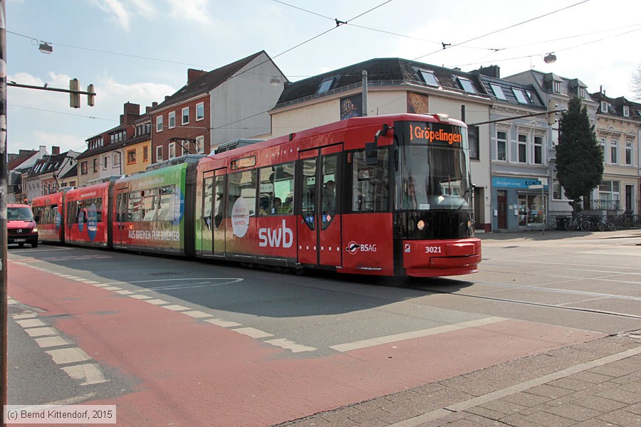 Bremen - Straßenbahn - 3021
/ Bild: bremen3021_bk1503280091.jpg Bremen - Straßenbahn - 3021
/ Bild: bremen3021_bk1503280091.jpg