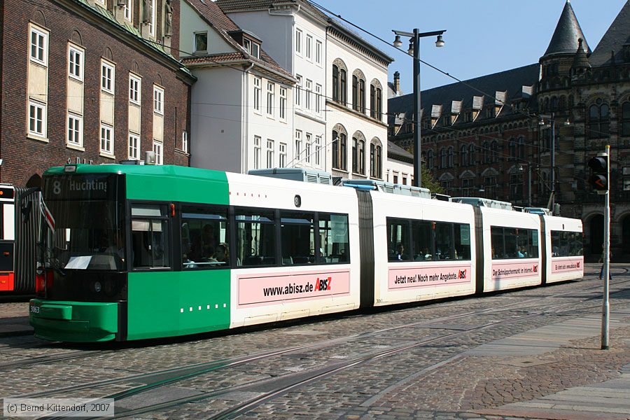 Bremen - Straßenbahn - 3063
/ Bild: bremen3063_bk0708250107.jpg Bremen - Straßenbahn - 3063
/ Bild: bremen3063_bk0708250107.jpg