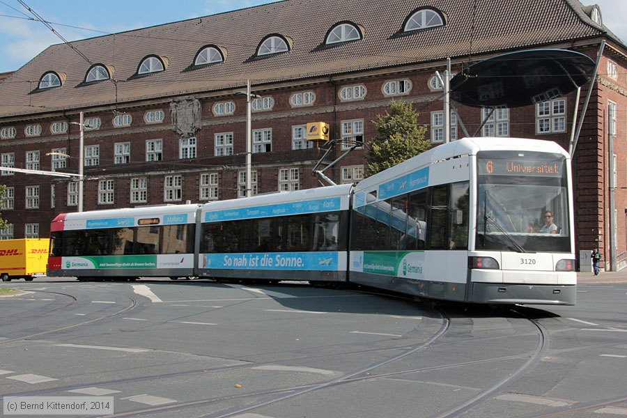 Bremen - Straßenbahn - 3120
/ Bild: bremen3120_bk1409030045.jpg Bremen - Straßenbahn - 3120
/ Bild: bremen3120_bk1409030045.jpg