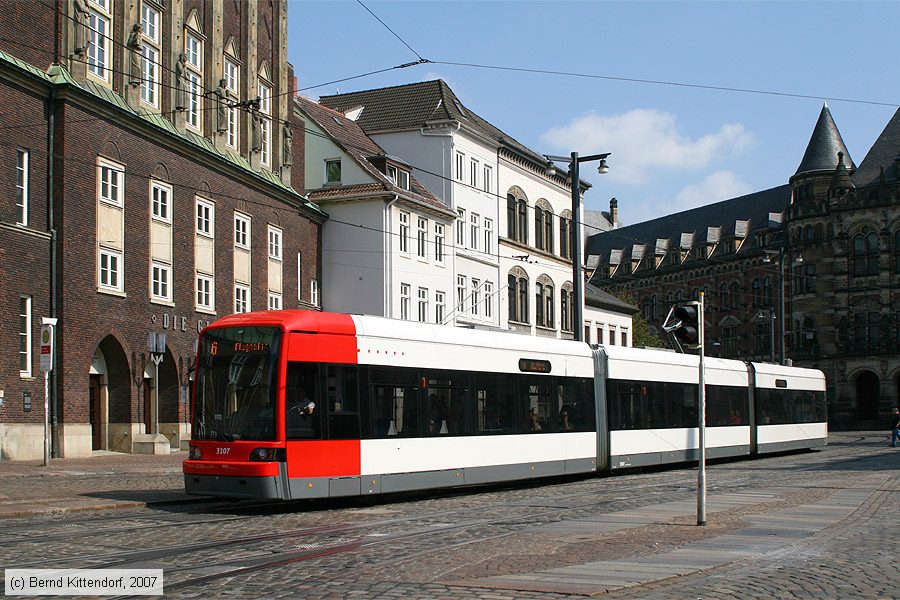 Bremen - Straßenbahn - 3107
/ Bild: bremen3107_bk0708250117.jpg Bremen - Straßenbahn - 3107
/ Bild: bremen3107_bk0708250117.jpg
