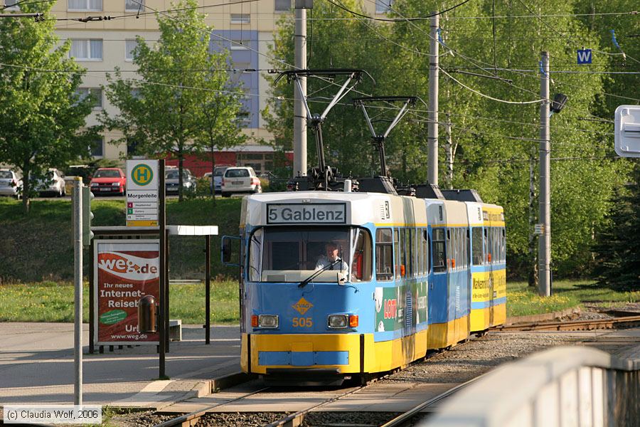 Straßenbahn Chemnitz - 505
/ Bild: chemnitz505_cw0605110159.jpg