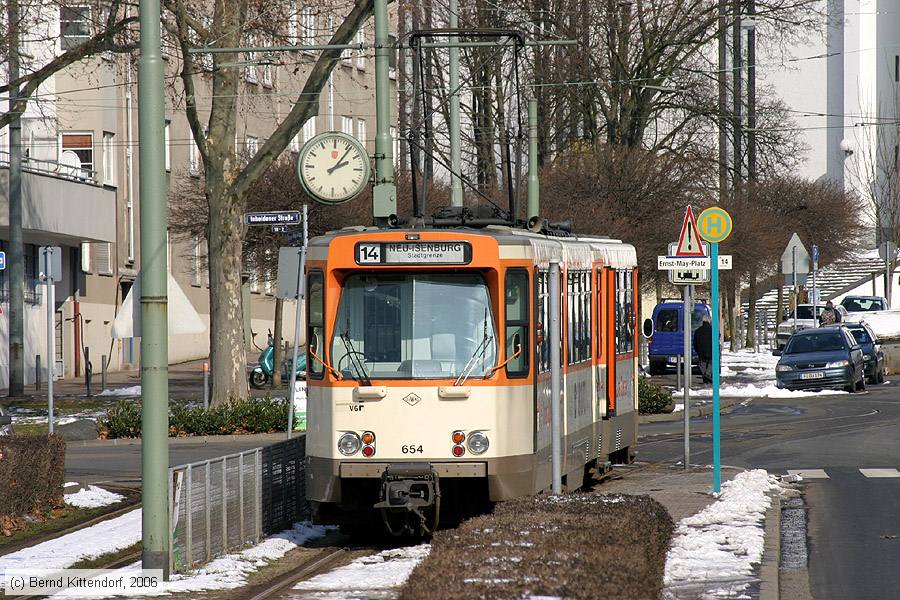 Straßenbahn Frankfurt (Main) - 654
/ Bild: frankfurtmain654_bk0603060134.jpg