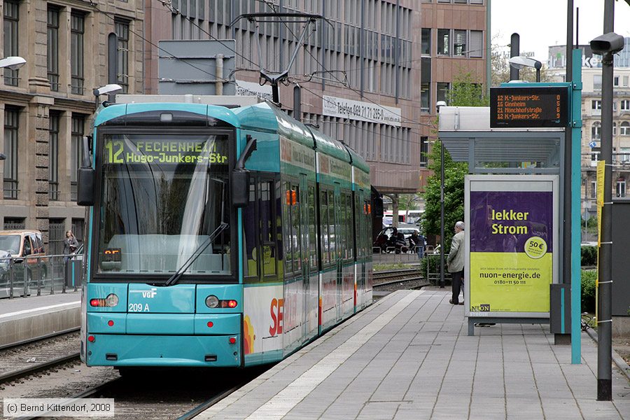 Straßenbahn Frankfurt (Main) - 209
/ Bild: frankfurtmain209_bk0805020090.jpg