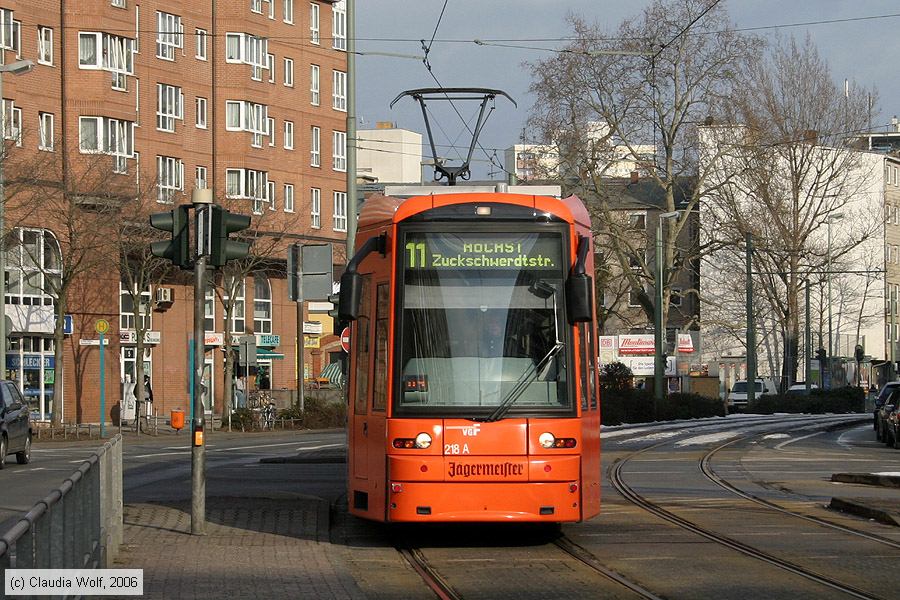 Straßenbahn Frankfurt (Main) - 218
/ Bild: frankfurtmain218_cw0603060114.jpg