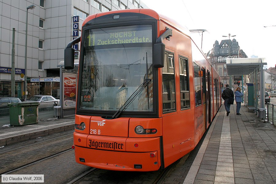Straßenbahn Frankfurt (Main) - 218
/ Bild: frankfurtmain218_cw0603060116.jpg