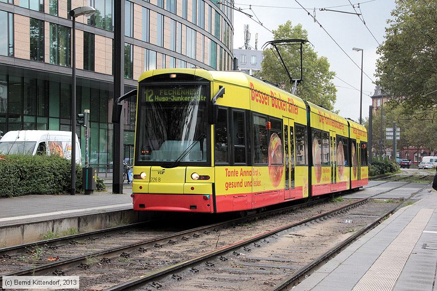 Straßenbahn Frankfurt (Main) - 226
/ Bild: frankfurtmain226_bk1309120415.jpg Straßenbahn Frankfurt (Main) - 226
/ Bild: frankfurtmain226_bk1309120415.jpg