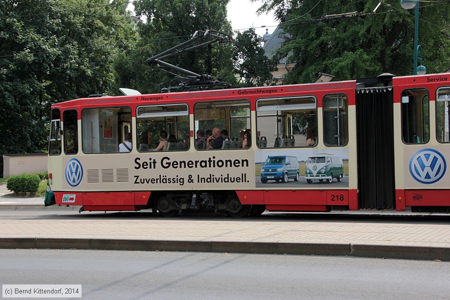 Straßenbahn Frankfurt (Oder) - 218
/ Bild: frankfurtoder218_bk1407210138.jpg