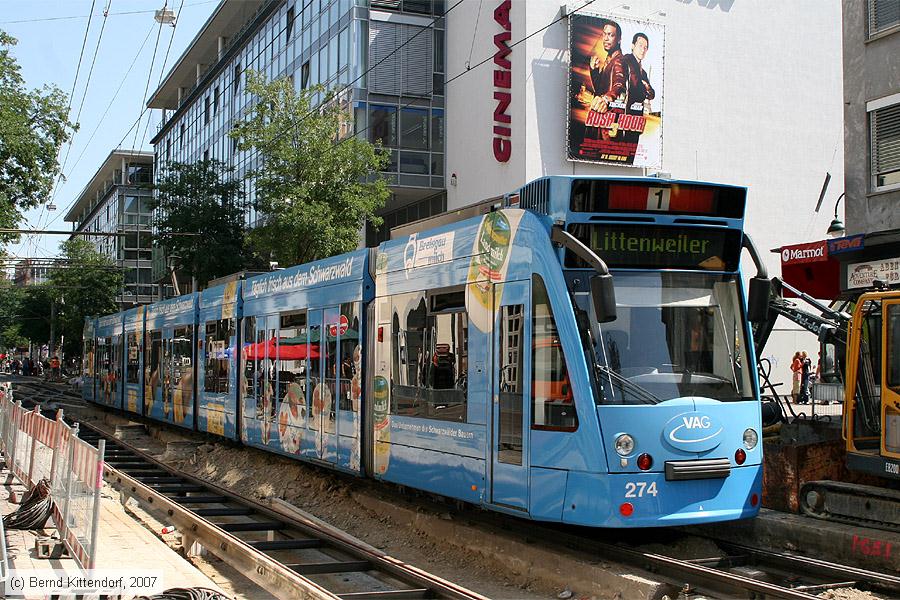 Straßenbahn Freiburg im Breisgau - 274
/ Bild: freiburg274_bk0708060090.jpg